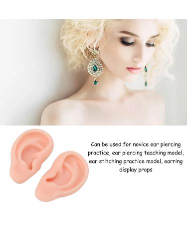 Realistic Silicone Ear Model for Jewelry Display - Reusable Flexible Human Ear Simulation (Light Skin Color) | International Shipping Available - Buy Online on GoSupps.com