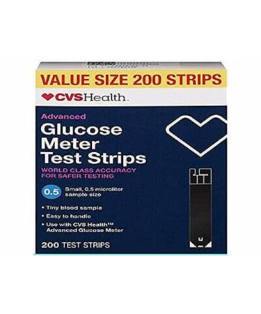 CVS Health Advanced Glucose Meter Test Strips, 200CT …
