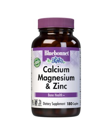 Bluebonnet Nutrition Calcium Magnesium Plus Zinc 180 Caplets