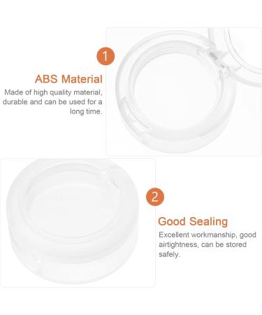 FOMIYES Plates 8pcs Empty Makeup Eyeshadow Box Round Eyeshadow Containers Case Refillable Travel Loose Powder Storage Box with Clear Window Lid for Women Girls White White 4x3.8cm - Buy Online on GoSupps.com