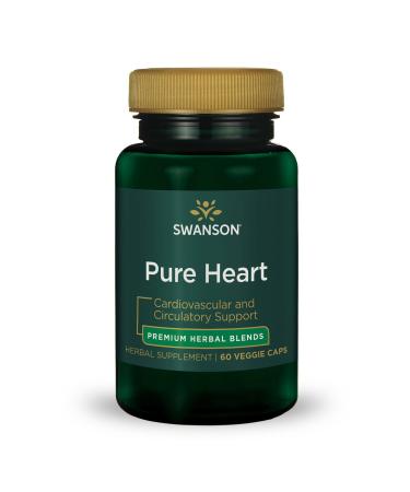 Swanson Pure Heart Cardiovascular Circulatory Health Antioxidant Resveratrol Blood Pressure Cholesterol Support Herbal Supplement 60 Veggie Capsules (Veg Caps) Vegan