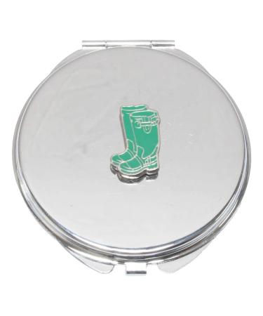 Green Wellies Compact Mirror Handbag Gift With Free Engraving 162