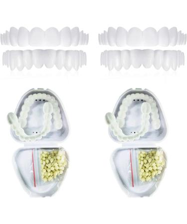 Flipped Warm 2 Pair Veneers Teeth Set - Lightening Dentures for Men & Women | Instant Whitening Alternative - Buy Online on GoSupps.com