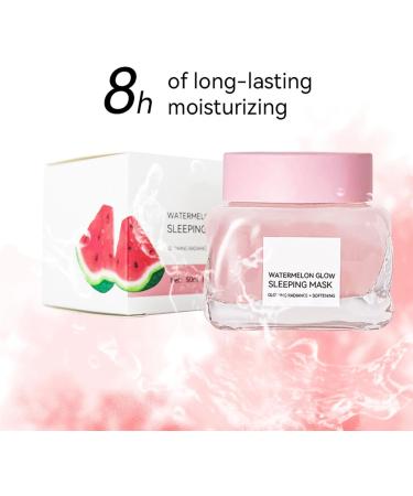 Watermelon Moisturizer Watermelon Sleeping Mask Lightweight Formula Daily Face Care Cream Hydrating Face Moisturizer Overnight Resurfacing Face Mask Anti-Aging Overnight Face Mask 50ML - Buy Online on GoSupps.com