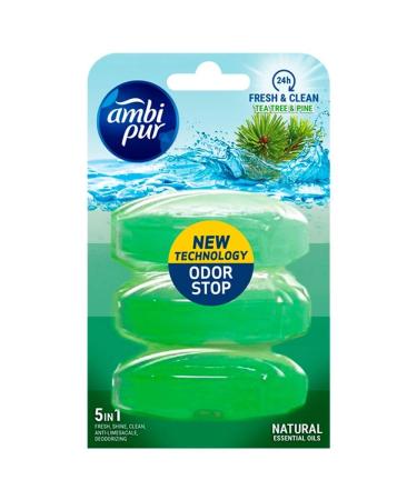 Ambi Pur 6 x 3 liquid toilet stones refill 3 x 55 ml - Theeboom & Den (Tea Tree/Pine)