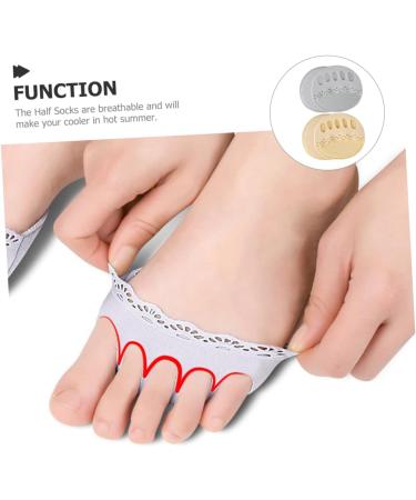 Shop NOLITOY Tabi Socks - Metatarsal & Heel Protector Half Socks for Women | Breathable Ice Silk High Heel Pads - Buy Online on GoSupps.com