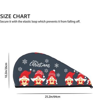 Three Cute Christmas Gnomes Microfiber Hair Towel - Soft Super Absorbent Coral Velvet Wrap for Long Curly Thick Hair | Quick Dry Hair Cap for Women - Buy Online on GoSupps.com