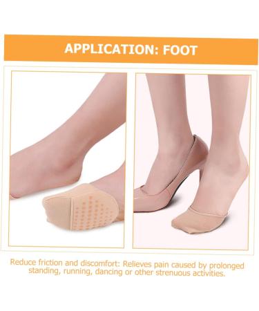 FRCOLOR 4 Pairs Forefoot Socks Heels for Elegant Women Silicone Socks for Women Foot Cushion Socks Non-Slip Front Sole Shoe Pad Breathable Half Socks Floor Mat Silica Gel - Buy Online on GoSupps.com