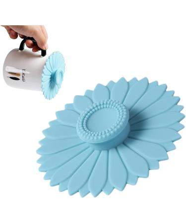 Silicone Cup Lids Soft Silicone Tea Cup Covers for Coffee Mug - Drink Cup Dust Reusable Hot Cup Lids Wine Glass Covers for Mugs Cups Tea Pots Blue - Buy Online on GoSupps.com