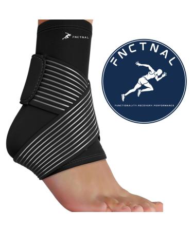 Ankle Brace for Sprained Ankle | 360 Compression Support for Achilles Tendonitis & Plantar Fasciitis | Breathable Sports Wrap for Men & Women - Buy Online on GoSupps.com