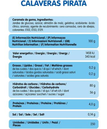  Vidal Pirate Skulls Gummy Candy for Halloween 1.5 kg - Buy Online on GoSupps.com