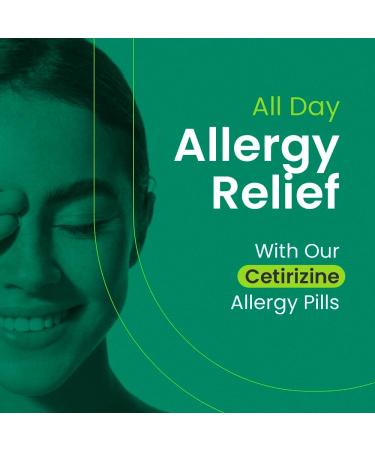 C'rcle Cetirizine HCL 10mg 365 Tablets - Antihistamine for Indoor & Outdoor Allergies - Runny Nose, Itchy & Watery Eyes Relief - Buy Online on GoSupps.com