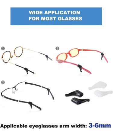 OPUGIT Glasses Ear Hooks - 10 Pairs Comfort Silicone Anti-Slip Holders for Sports Eyeglasses - Temple Tip White - Buy Online on GoSupps.com