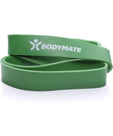 Bodymate Fitness Band 208 cm | Natural Latex Resistance Band for Strength Endurance & Flexibility | Strong Green (23-54kg) - Ideal for Beginners & Pros - Buy Online on GoSupps.com