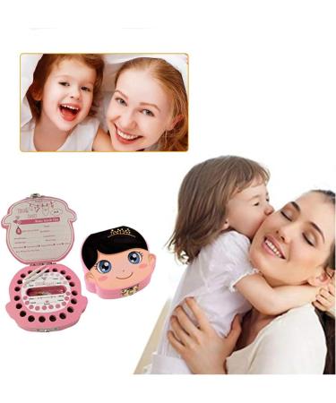 Baby Teeth Keepsake Box - Wooden Tooth Storage Box for Boys - Pink Kids Tooth Box - Buy Online on GoSupps.com