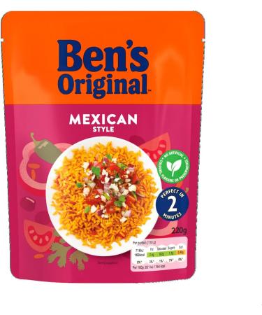 Ben's Original Mexican Style Microwave Rice Bulk Multipack 6 x 220g pouches Mexican 220 g (Pack of 6) - Buy Online on GoSupps.com