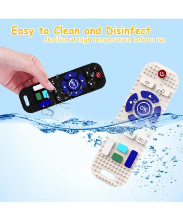 Remote Control Shape Baby Teething Toys | Soft Silicone Teether Toy (Black+Beige) | BPA Free & Relief for Babies 0-12 Months - Buy Online on GoSupps.com