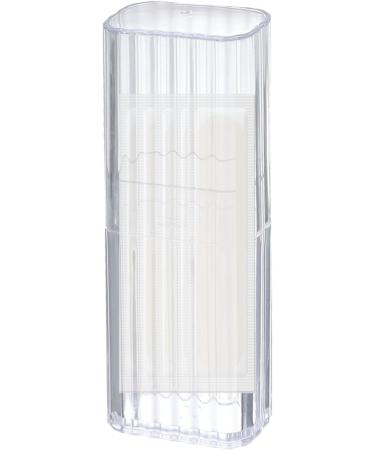 ONLYNERY Cotton Swab Holder with Lid | Clear Acrylic Dental Floss & Hair Accessories Storage Box | Stylish Canister Dispenser - Buy Online on GoSupps.com