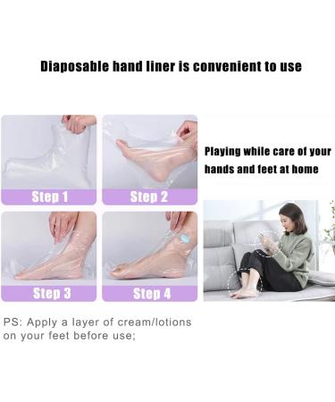 200 Counts Paraffin Wax Bath Liners Hands & Feet Disposable Large Plastic Mitt Bags and Sock Liners Therapy Wax Refill Socks & Gloves Cozy Hand Foot Covers with Stickers for Women Men - Buy Online on GoSupps.com
