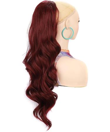 Ponytail Extension 24Inch Long Natural Wavy Drawstring Pony tail for Women Synthetic Heat Resistant Hairpiece for Daily Use part Ponytail Extension Ponytail Hair Extension(PT106-118) 24inches PT106-118 - Buy Online on GoSupps.com