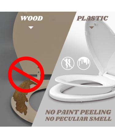 Elongated Toilet Seat With Built-In Potty Training Seat  Slow Close  Child Transition Integrated Toilet Seat  Removable Magnetic Toddler Seat  Thickened Material  Easy Clean  Never Loosen White(18.5) White Elongated - Buy Online on GoSupps.com