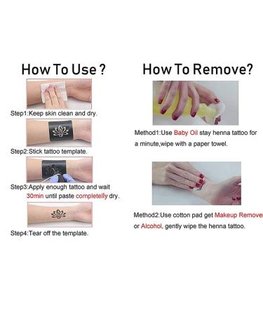 Temporary Tattoos Kit - 4 Pcs with 3 Colors | DIY Tattoos for Women, Kids & Men - 78 Pcs Stencils & Body Markers - Buy Online on GoSupps.com
