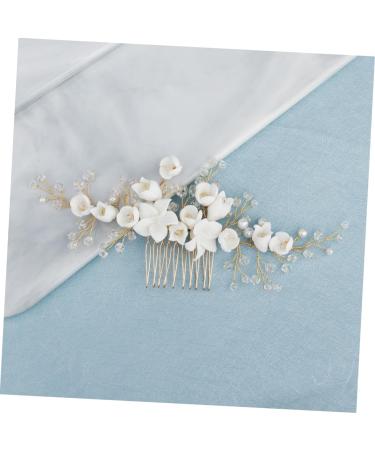 Ipetboom Tiara Polymer Clay Crystal Head Ornaments Flower Hair Comb Mori Hair Comb The Flowers Hairpin Bridal Headdress Bridal Hair Accessory Crystal Hair Comb Headgear Hair up Bride Hanfu - Buy Online on GoSupps.com