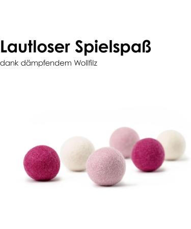 Lucybalu X Hello Kitty Cat Toy Filz Balls | Natural Cat Play Balls from Nepal | Set of 6 Pink | Fun Eco-Friendly Toys for Cats - Buy Online on GoSupps.com