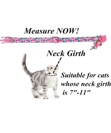 BoomBone Cat Collar Breakaway 3 Pack with Bell and Cute Animal Pendants - Bee, Flamingo, Beetle | Spring Kitten Collar Set - Buy Online on GoSupps.com