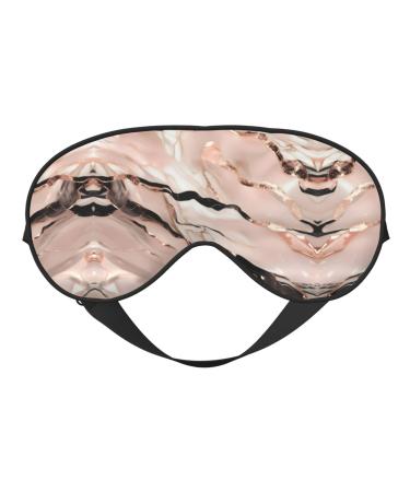 Red Gold Marble Print Unisex Sleep Mask Double-Sided Eye Mask Ideal for Sound Sleep and Skin Care