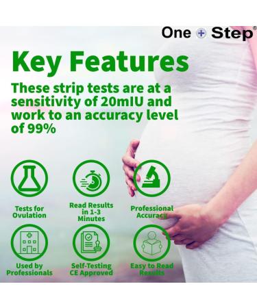 10 x One Step Ovulation Strips 20miu/ml Test Kit - Sensitive Fertility Predictor Sticks (Wide Width) - Buy Online on GoSupps.com