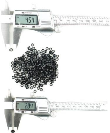 KOCONI 500PCS Micro Rings Silicone Lined 4.5mm for I Tip Hair Extensions - #1 Black - Buy Online on GoSupps.com