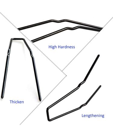 ROCST Hairpins for Bun - 12 U-Shaped Bobby Pin Clips for Women | Fashionable & Portable | 6.4 cm Black - Buy Online on GoSupps.com