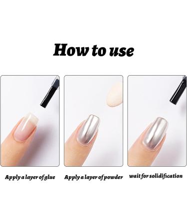 Aurora Chrome Nail Powder Kit - 6 Colors Mirror Effect Glitter Dust for Nail Art - Buy Online on GoSupps.com