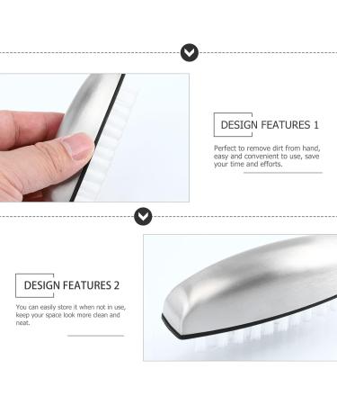 Beaupretty Art Toe and for Toes Wool Scrubbing Professional Pedicure Deep Manicure Silver Tool Nail Fingernail Cleaner Brush Steel Washing Finger Nylon Soap Cleaning Stainless Hand - Buy Online on GoSupps.com