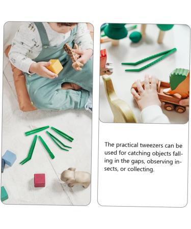 ULTECHNOVO 6pcs Kids Collection Tweezers Set - Craft, Wig Plucking, Science & Reptile Feeding Tongs - Green Medium - Buy Online on GoSupps.com
