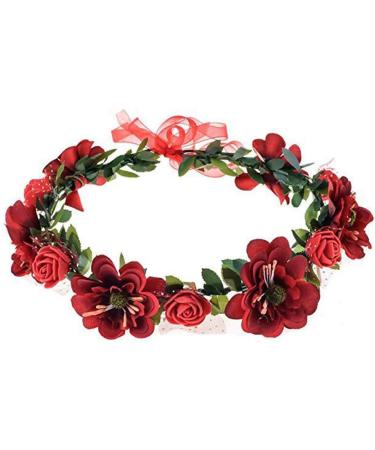 Handmade Blue Flower Crown Headband - Adjustable Tiara Decoration for Women | RK-HYTQWR RBXIBIBX - Buy Online on GoSupps.com