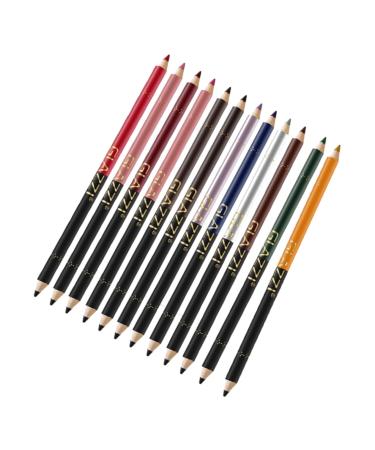 Healeved 12pcs Lip Liner Eyeliner Makeup Supplies Waterproof Eyeliner Lip Pencils Eyeliner Pencil Wood 1 count (Pack of 1) Assorted Color