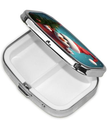 Funny Christmas Printed Square Pill Box | Portable Travel Medicine Organiser | Shop Now - Buy Online on GoSupps.com