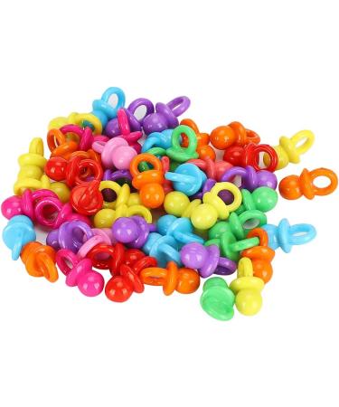 Miokycl 100pcs Acrylic Pacifiers - Birthday Party Decorations & Baby Baptism Soothing Mini Color Toys (Solid Color Mix) - Buy Online on GoSupps.com