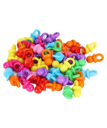 Acrylic pacifier baby toys 100 pieces acrylic pacifier birthday party decoration baby baptism soothing mini-color toys (single-colored) monochrome mixed mixed