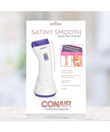 Conair Ladies Dual Foil Rechargeable Wet/Dry Shaver with Pop-up Trimmer - Smooth & Convenient Shaving Experience - Buy Online on GoSupps.com