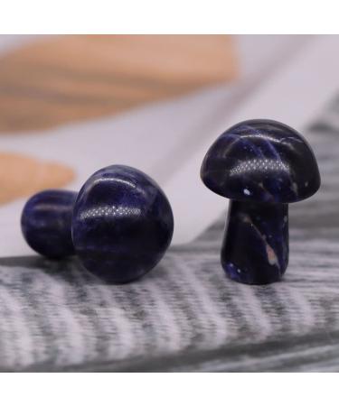 Natural Crystal Rough 0.7" Mini Mushroom Stone Carved Natural Quartz Crystal Statue Decor Gift