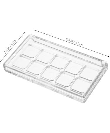 PLAFOPE Transparent Refillable Eyeshadow Palette with Secure Closure Multifunctional Makeup Organizer for Eyeshadow Lipstick Blush Contour Suitable for DIY Creations - Buy Online on GoSupps.com