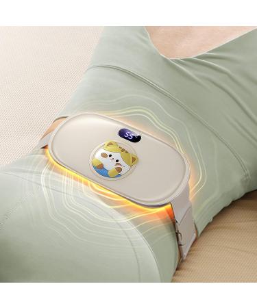 Intelligent Temperature Control Massage Heating Waist Belt for Menstrual Relief - Sweet Kitten Pattern (Beige) | Improve Blood Circulation - Buy Online on GoSupps.com