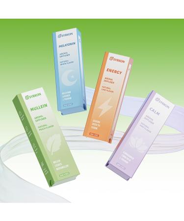 SYRKON Herbal Diffuser Pen Freshens Breathing | Lung Support | Throat Relief Peach Flavor Mullein Licorice Mint Oil | Plant-Based Natural Alternative 600 Uses - Buy Online on GoSupps.com