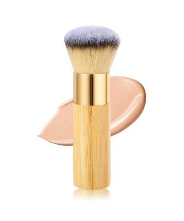 Flat Top Foundation Makeup Brush Vegan Large Kabuki Body Brush for Powder Cosmetics Self Tanner Applicator Brush Professional Kabuki Foundation Blush Self Tanner Face Blending Brush