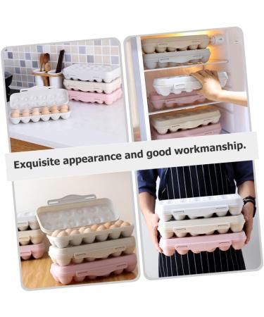 Egg Cartons 2pcs container with lid storage containers for pantry egg dispenser egg plate re-usable - Buy Online on GoSupps.com