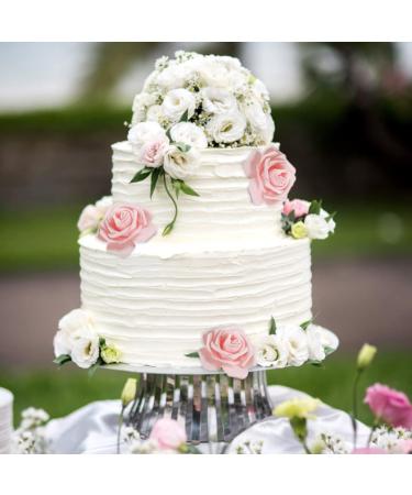 Obelunrp Womens Day Cake Topper 10PCS Pink Rose Flower Cake Topper Party Cake Decor for 3.8 Goddess Festival Mother Day (2.95x7.87inch) - Buy Online on GoSupps.com